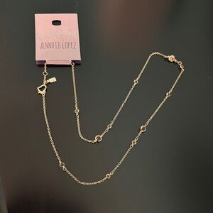 NWT Jennifer Lopez Elegant Dainty Gold Necklace